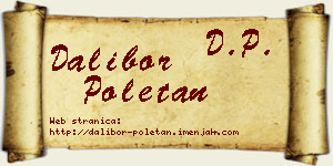 Dalibor Poletan vizit kartica